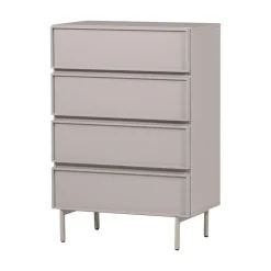WOOOD Ladenkasten|Industriele Kasten|Tours Ladekast 4 Lades Melamine/MDF Zand 70cm