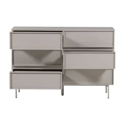 WOOOD Ladenkasten|Industriele Kasten|Tours Ladekast 6 Lades Melamine/MDF Zand 120cm