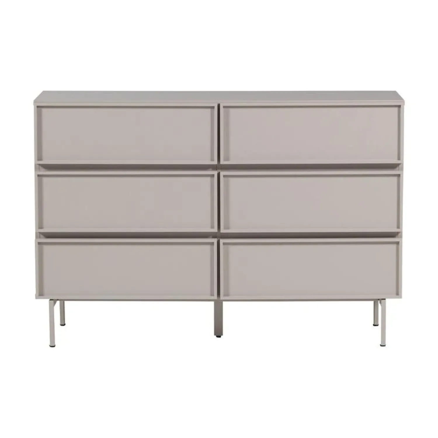 WOOOD Ladenkasten|Industriele Kasten|Tours Ladekast 6 Lades Melamine/MDF Zand 120cm