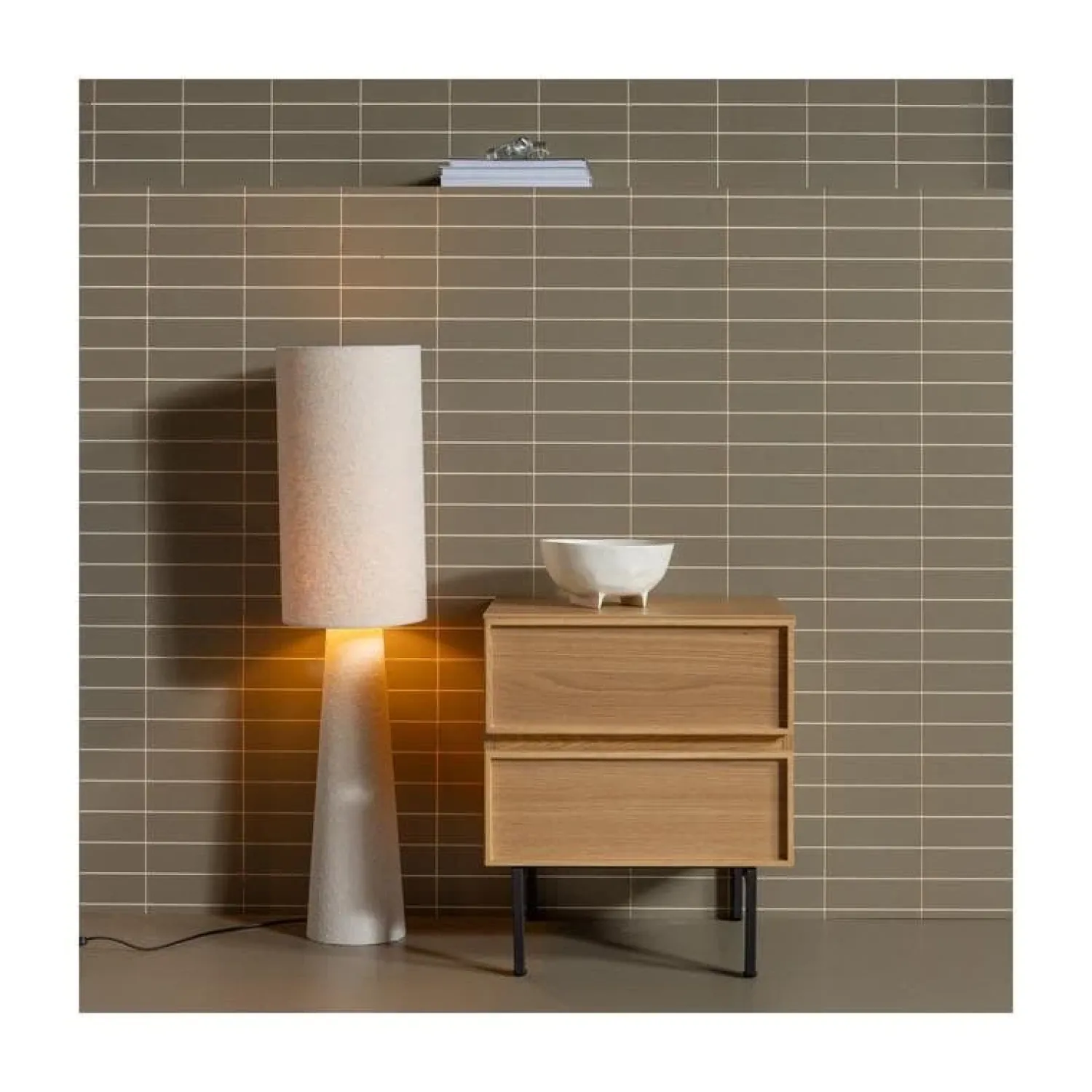 WOOOD Nachtkastjes|Industriele Kasten|Tours Nachtkastje Melamine/MDF Naturel 45cm