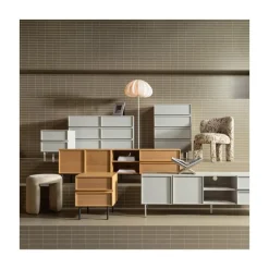 WOOOD Nachtkastjes|Industriele Kasten|Tours Nachtkastje Melamine/MDF Zand 45cm