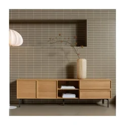 WOOOD Industriele Kasten|Tv Meubels|Tours Tv meubel Melamine/MDF Naturel 180cm