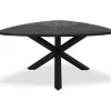 Tower living Eettafels|Trivero eetkamertafel driehoek 150cm zwart