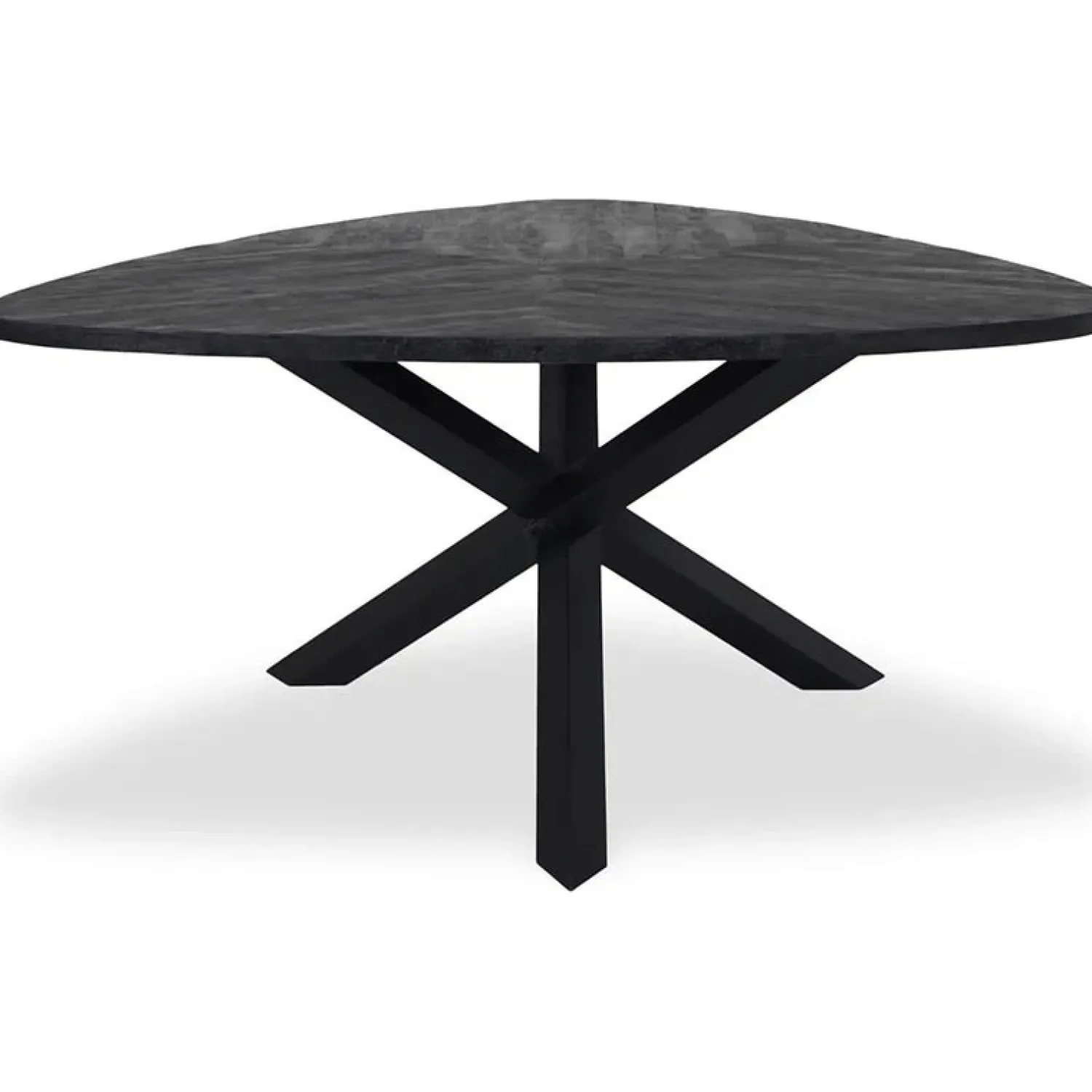 Tower living Eettafels|Trivero eetkamertafel driehoek 150cm zwart