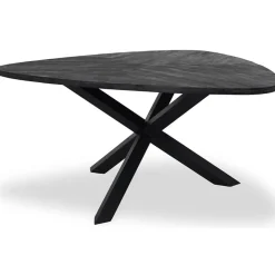 Tower living Eettafels|Trivero eetkamertafel driehoek 150cm zwart