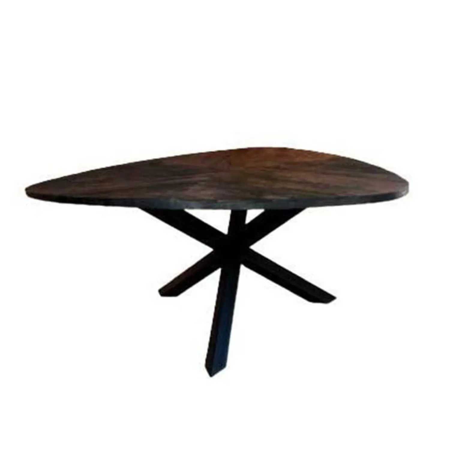Tower living Eettafels|Trivero eetkamertafel driehoek 150cm olijfbruin