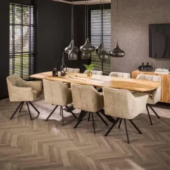Kalfort Eettafels|Tuco uitschuifbare Eetkamertafel Acaciahout 175/275cm