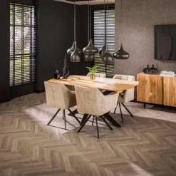 Kalfort Eettafels|Tuco uitschuifbare Eetkamertafel Acaciahout 175/275cm