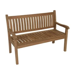 Lesli Living Tuinbanken|Tuinbank teak gebogen rug 130cm