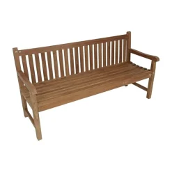 Lesli Living Tuinbanken|Tuinbank teak rechte rug 180cm