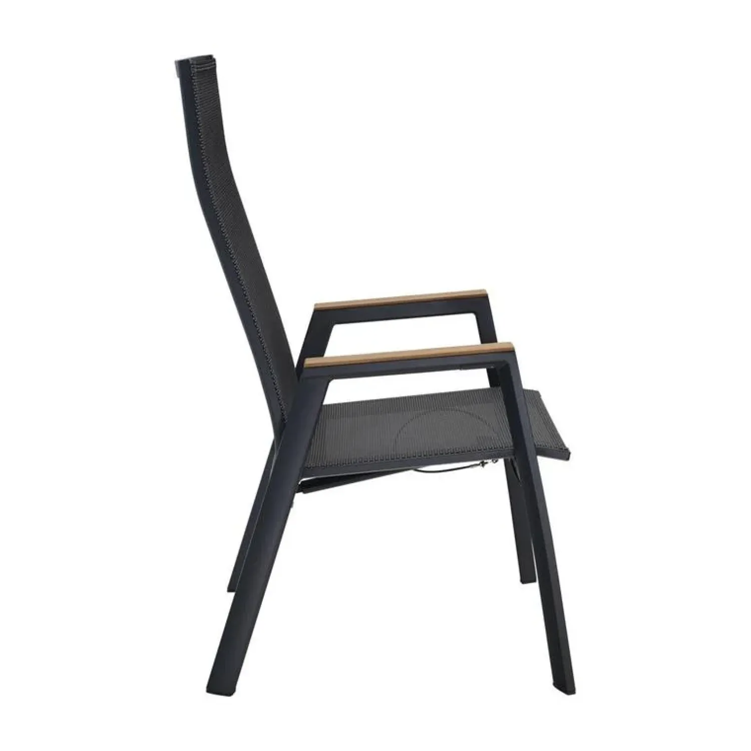Lesli Living Tuinstoelen|Tuinstoel Amir Teak Noir