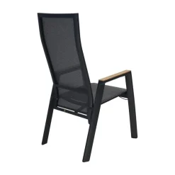 Lesli Living Tuinstoelen|Tuinstoel Amir Teak Noir
