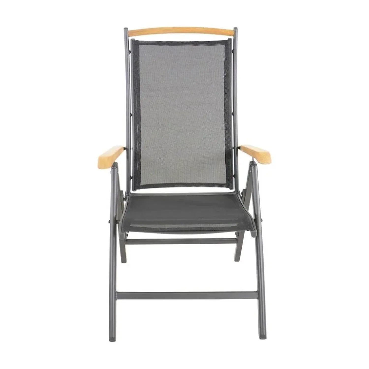 Lesli Living Tuinstoelen|Tuinstoel Monza zwart verstelbaar