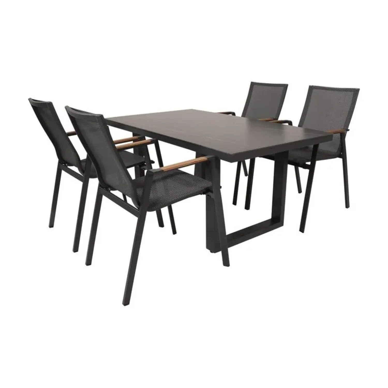 Lesli Living Tuinstoelen|Tuinstoel Tarragona Teak Noir