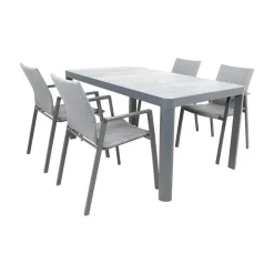 Lesli Living Tuintafels|Tuintafel Castilla 2.0 Noir 160cm