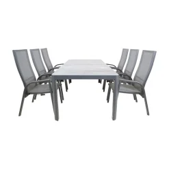 Lesli Living Tuintafels|Tuintafel Castilla 2.0 Noir 220cm
