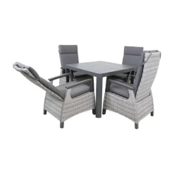 Lesli Living Tuintafels|Tuintafel Castilla 2.0 Noir 100cm