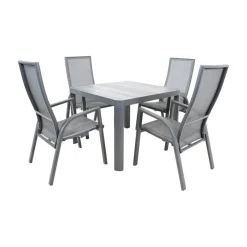 Lesli Living Tuintafels|Tuintafel Castilla 2.0 Noir 100cm