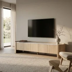 Eleonora Industriele Kasten|Tv Meubels|Tv-meubel Don eikenhout 240cm