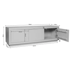Furndea Industriele Kasten|Tv Meubels|Tv meubel Dortmund Walnoot 150cm