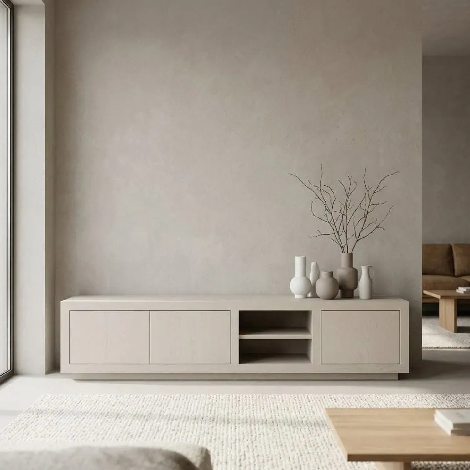 Eleonora Industriele Kasten|Tv Meubels|TV meubel Helsinki Taupe 200cm