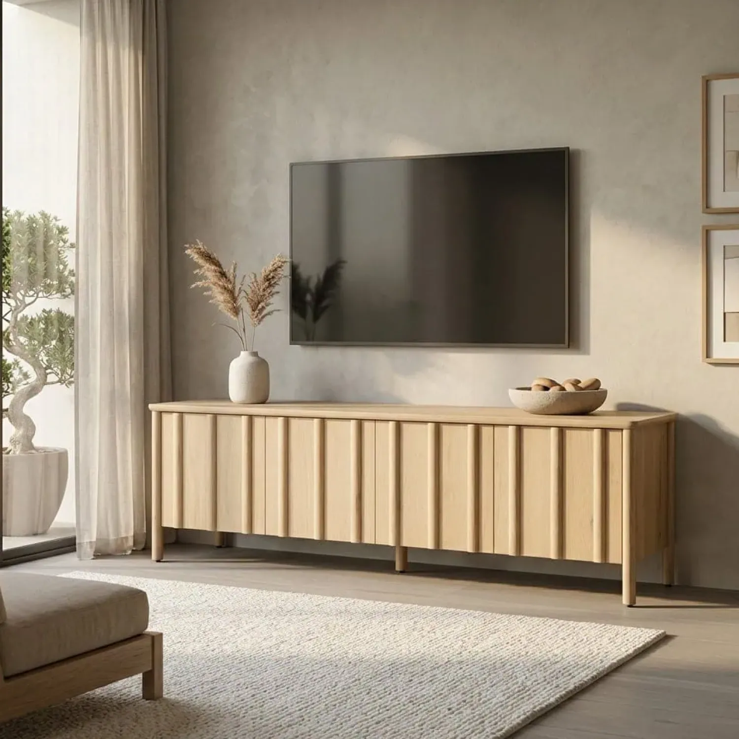 Eleonora Industriele Kasten|Tv Meubels|Tv-meubel Jake 4 deurs naturel 183cm
