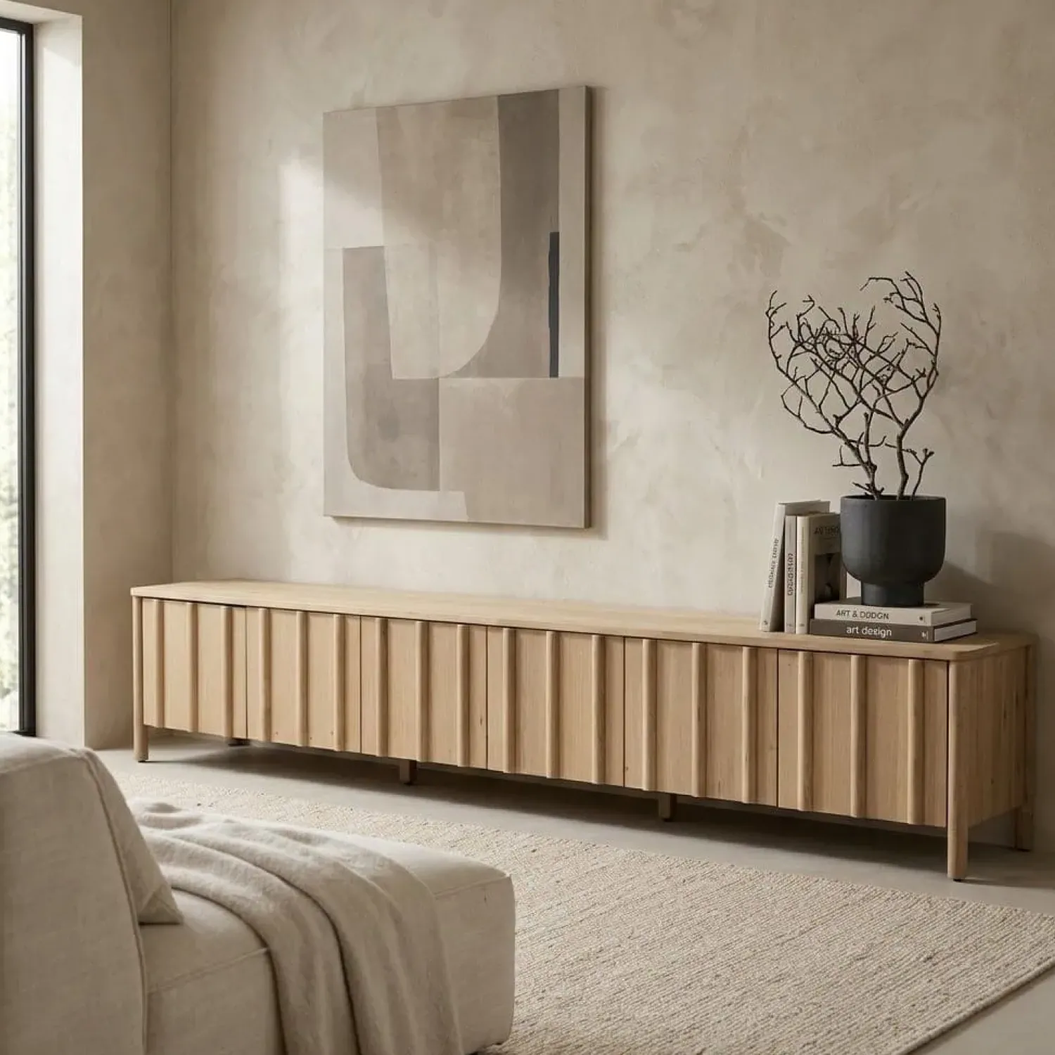 Eleonora Industriele Kasten|Tv Meubels|Tv-meubel Jake 6 deurs naturel 264cm
