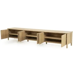 Eleonora Industriele Kasten|Tv Meubels|Tv-meubel Jake 6 deurs naturel 264cm