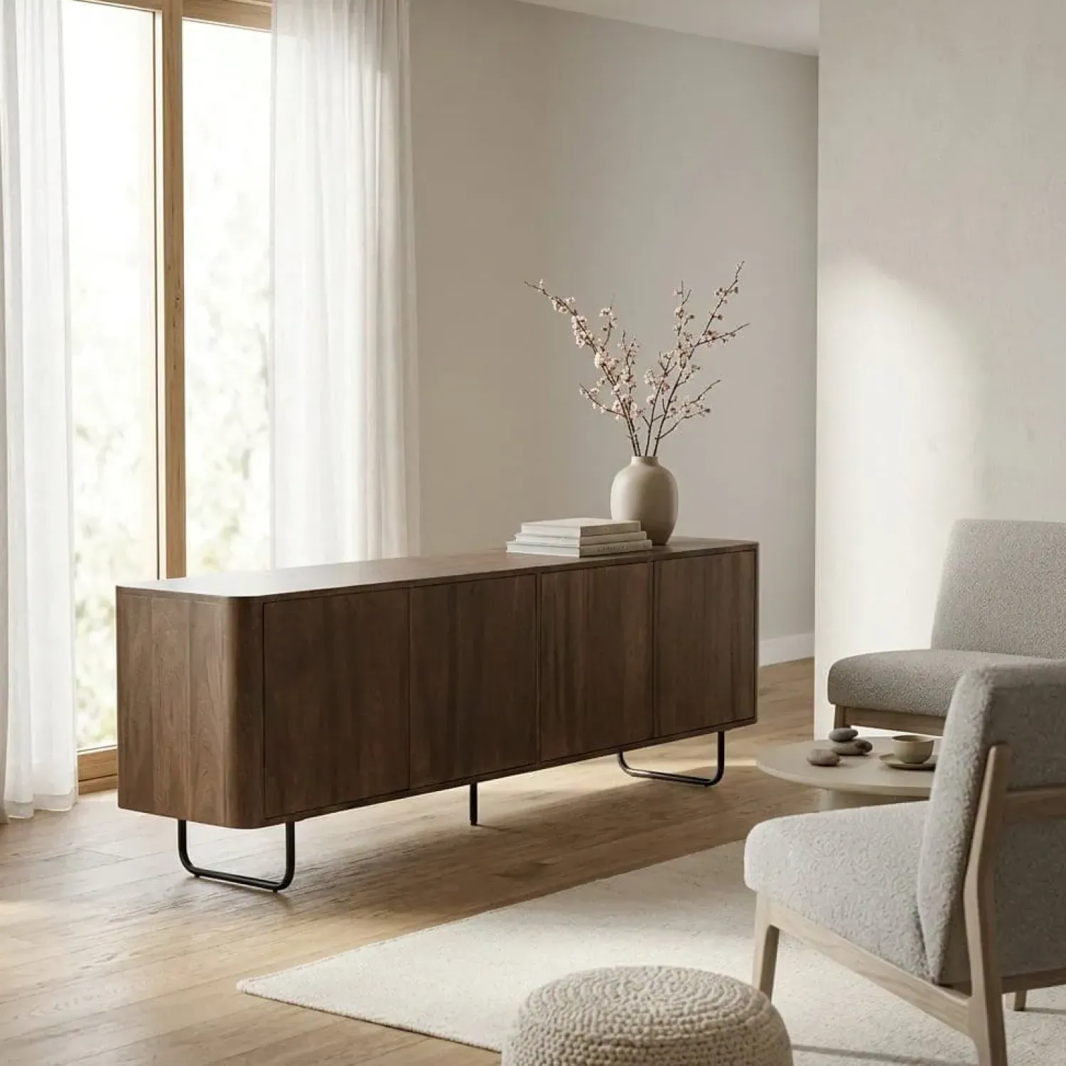 Eleonora Industriele Kasten|Tv Meubels|TV meubel James mangohout Bruin 190cm