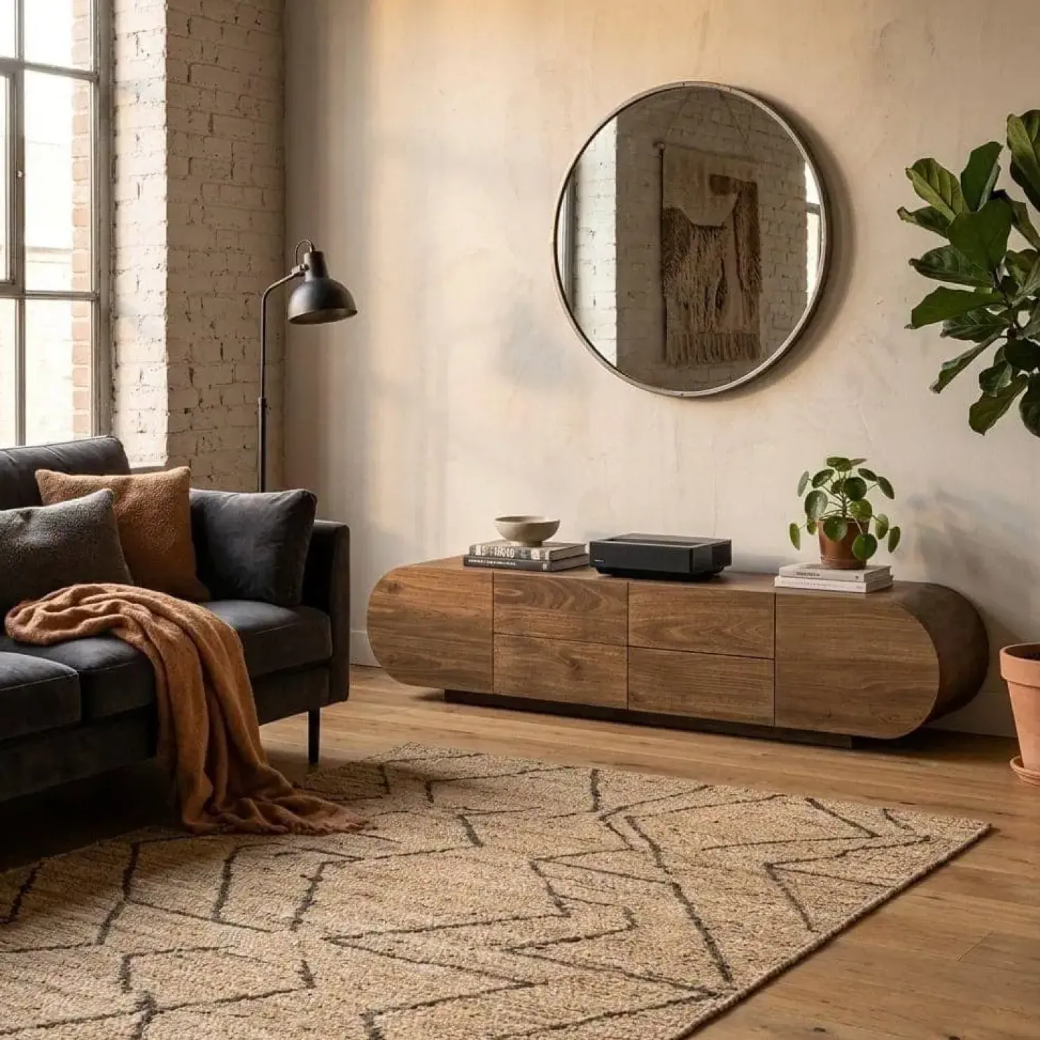 Eleonora Industriele Kasten|Tv Meubels|Tv-meubel King mangohout 210cm