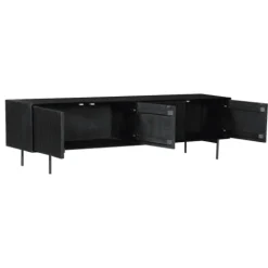 Furndea Dressoirs|Industriele Kasten|Tv meubel Martin 210 cm zwart