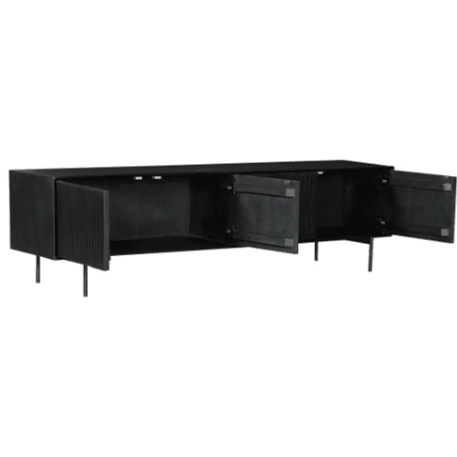 Furndea Dressoirs|Industriele Kasten|Tv meubel Martin 210 cm zwart