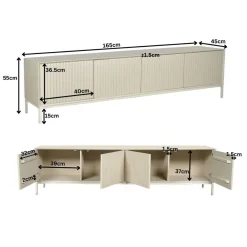 Furndea Industriele Kasten|Tv Meubels|Tv meubel Martin Zand 165 cm