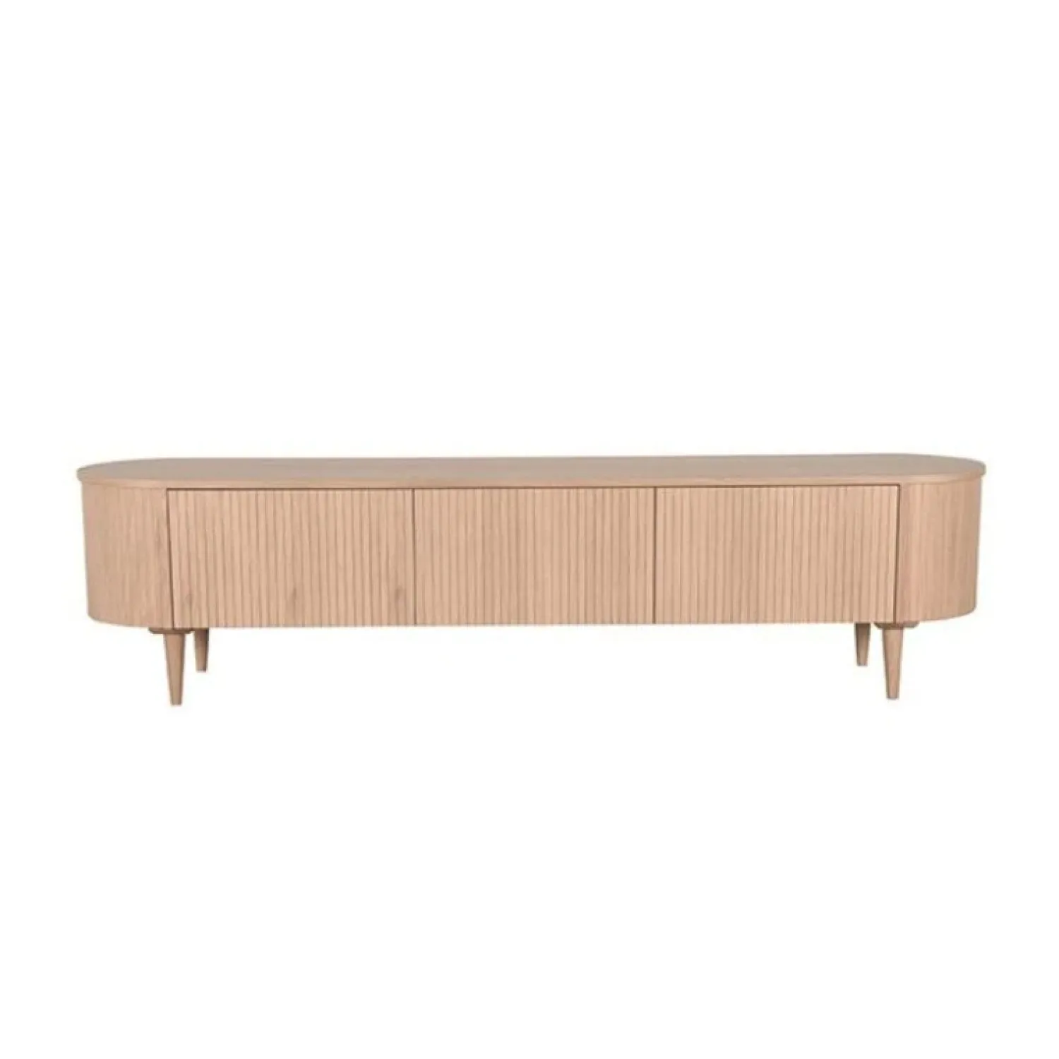 Label51 Industriele Kasten|Tv Meubels|Tv Meubel Oliva Naturel Eikenhout 220cm