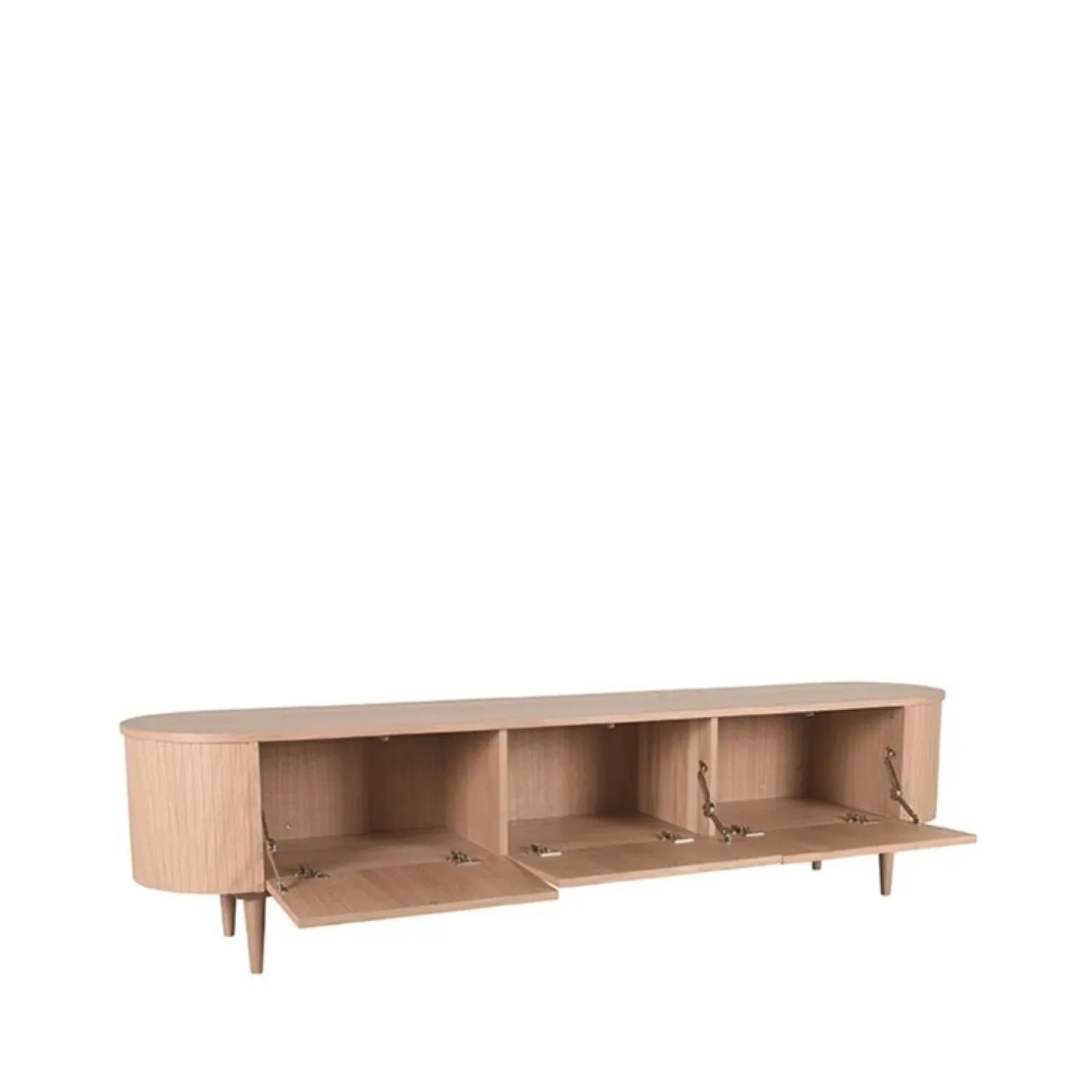 Label51 Industriele Kasten|Tv Meubels|Tv Meubel Oliva Naturel Eikenhout 220cm