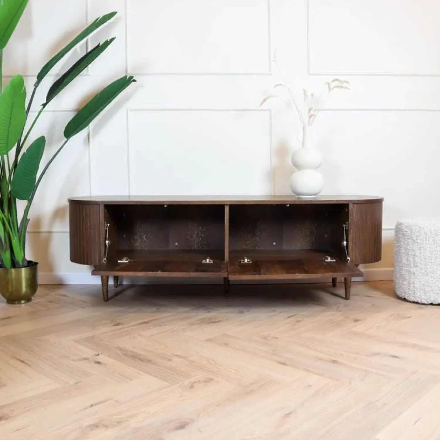 Label51 Industriele Kasten|Tv Meubels|Tv Meubel Oliva Walnoot Eikenhout 180cm