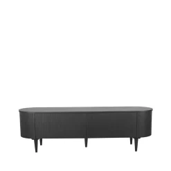 Label51 Industriele Kasten|Tv Meubels|Tv Meubel Oliva Zwart Eikenhout 180cm