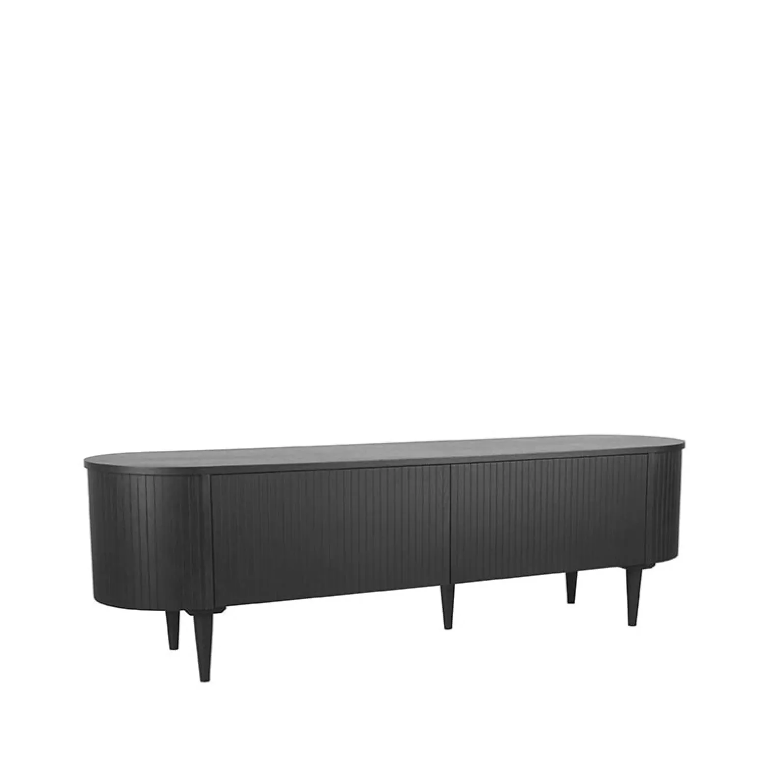 Label51 Industriele Kasten|Tv Meubels|Tv Meubel Oliva Zwart Eikenhout 180cm