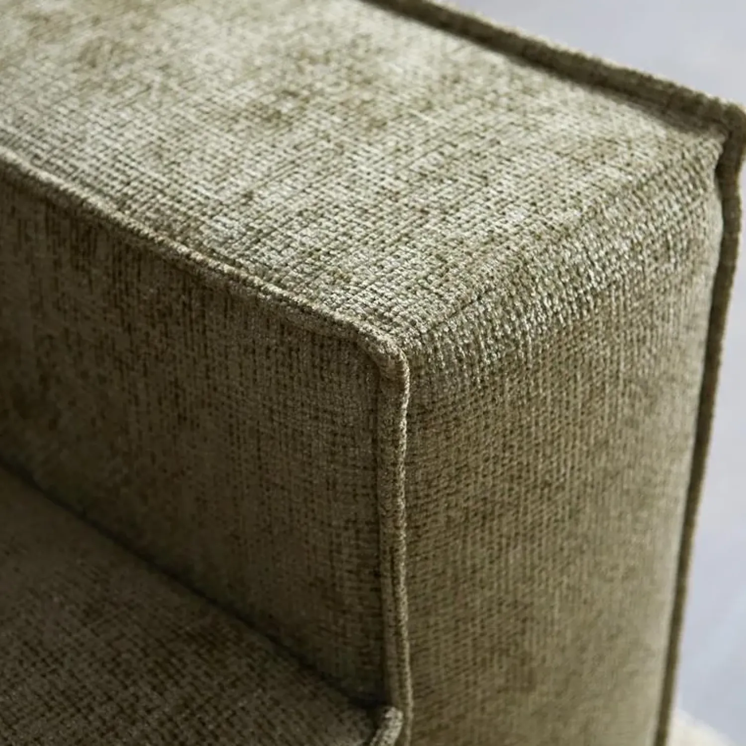 Pepp Hoekbanken|Loungebanken|U-Bank River Chaise longue rechts – Groen stof