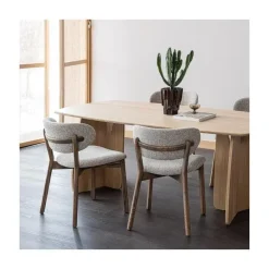 WOOOD Eetkamerstoelen|Udar Eetkamerstoel naturel met houten frame bruin