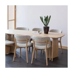 WOOOD Eetkamerstoelen|Udar Eetkamerstoel naturel met houten frame naturel