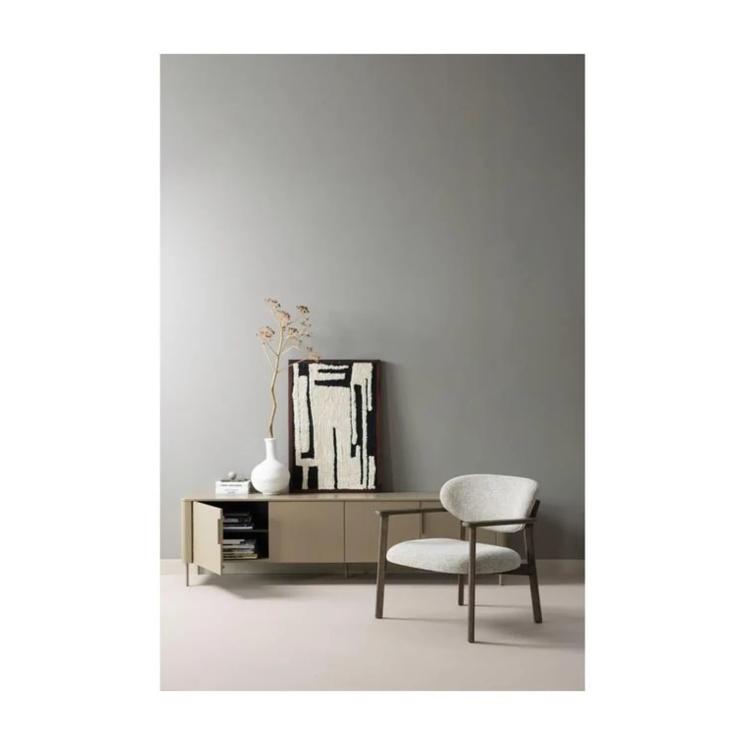 WOOOD Fauteuils|Udar Fauteuil naturel met houten frame bruin