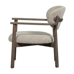 WOOOD Fauteuils|Udar Fauteuil naturel met houten frame bruin