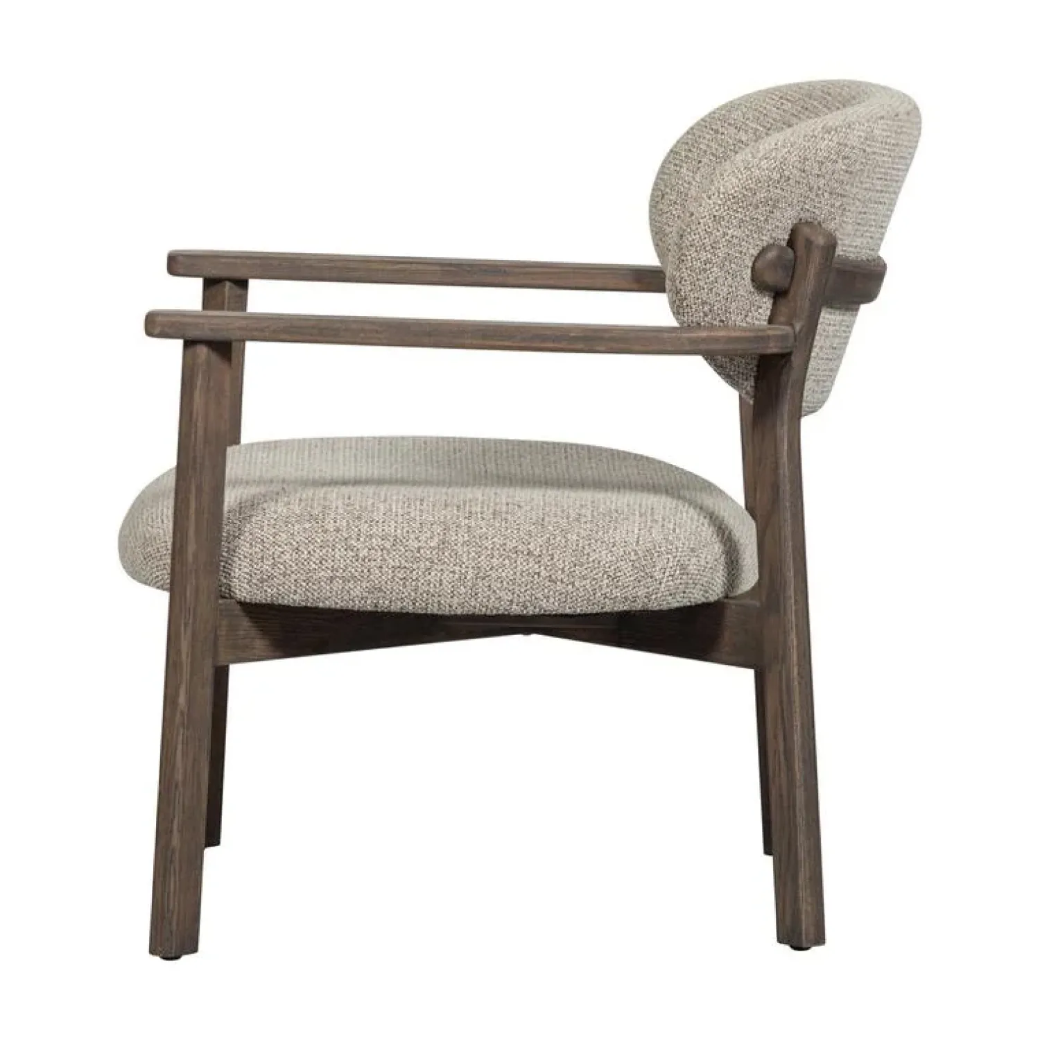 WOOOD Fauteuils|Udar Fauteuil naturel met houten frame bruin