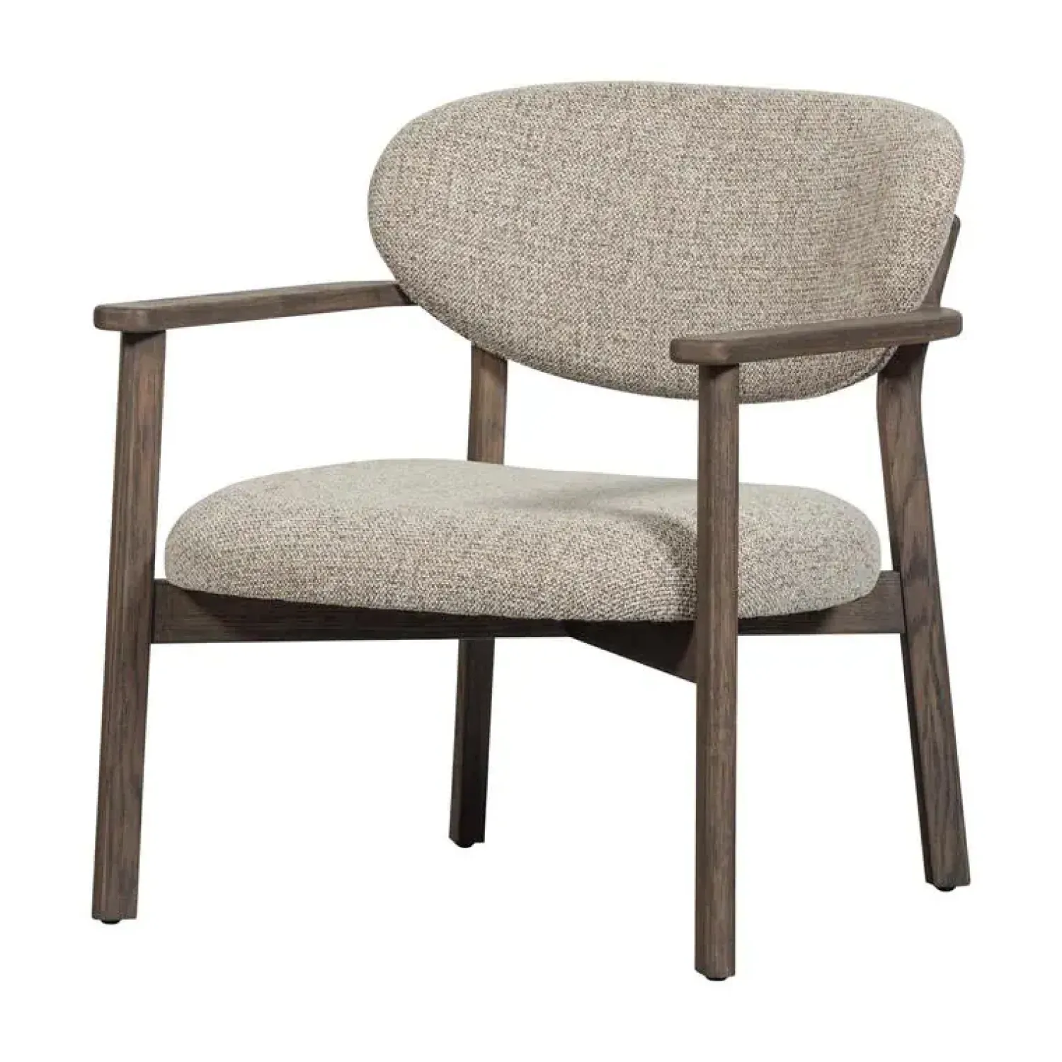 WOOOD Fauteuils|Udar Fauteuil naturel met houten frame bruin