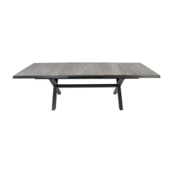 Lesli Living Tuintafels|Uittrektafel Castilla Noir met kruispoot 204-264cm