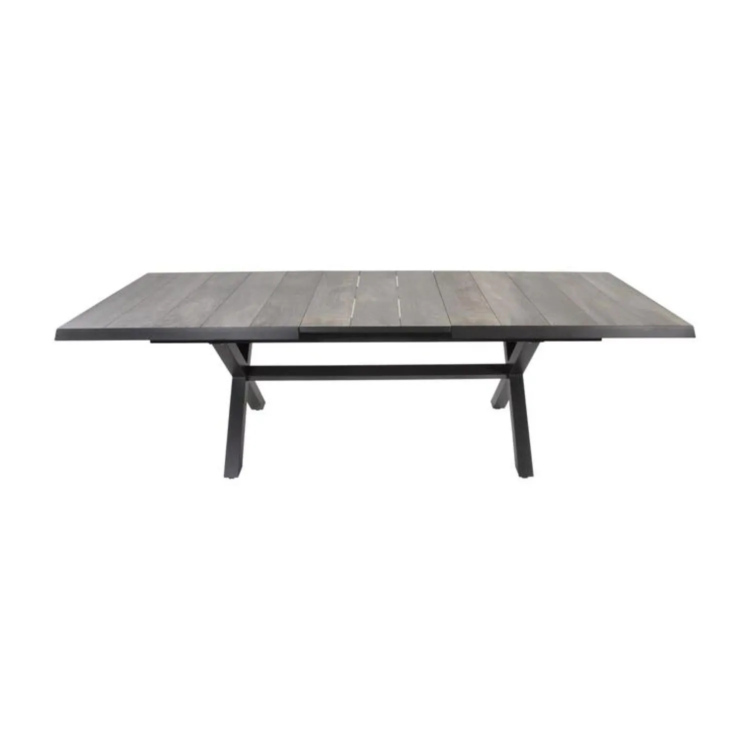 Lesli Living Tuintafels|Uittrektafel Castilla Noir met kruispoot 204-264cm