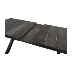 Lesli Living Tuintafels|Uittrektafel Castilla Noir met kruispoot 204-264cm