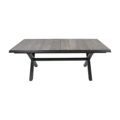 Lesli Living Tuintafels|Uittrektafel Castilla Noir met kruispoot 204-264cm