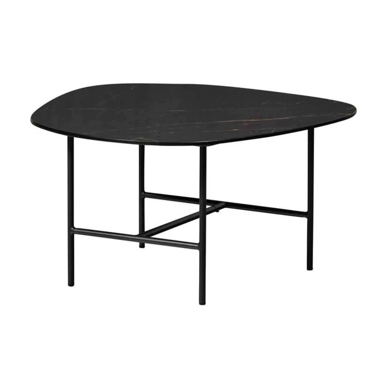 WOOOD Salontafels|Vajen Salontafel organisch Zwart Marmerlook 70cm
